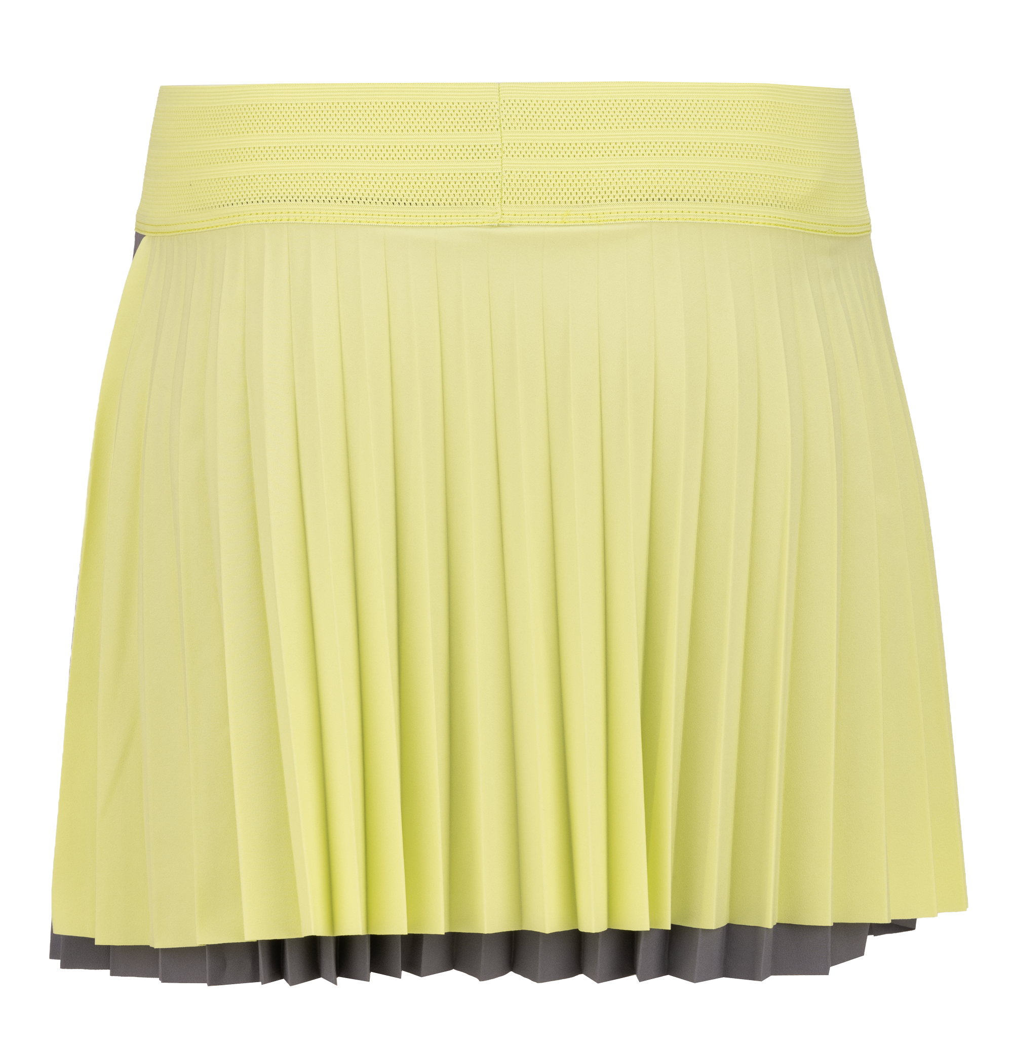 Rockskirt, Faltenrock, Pastellgelb, Knielang, Elastischer Bund