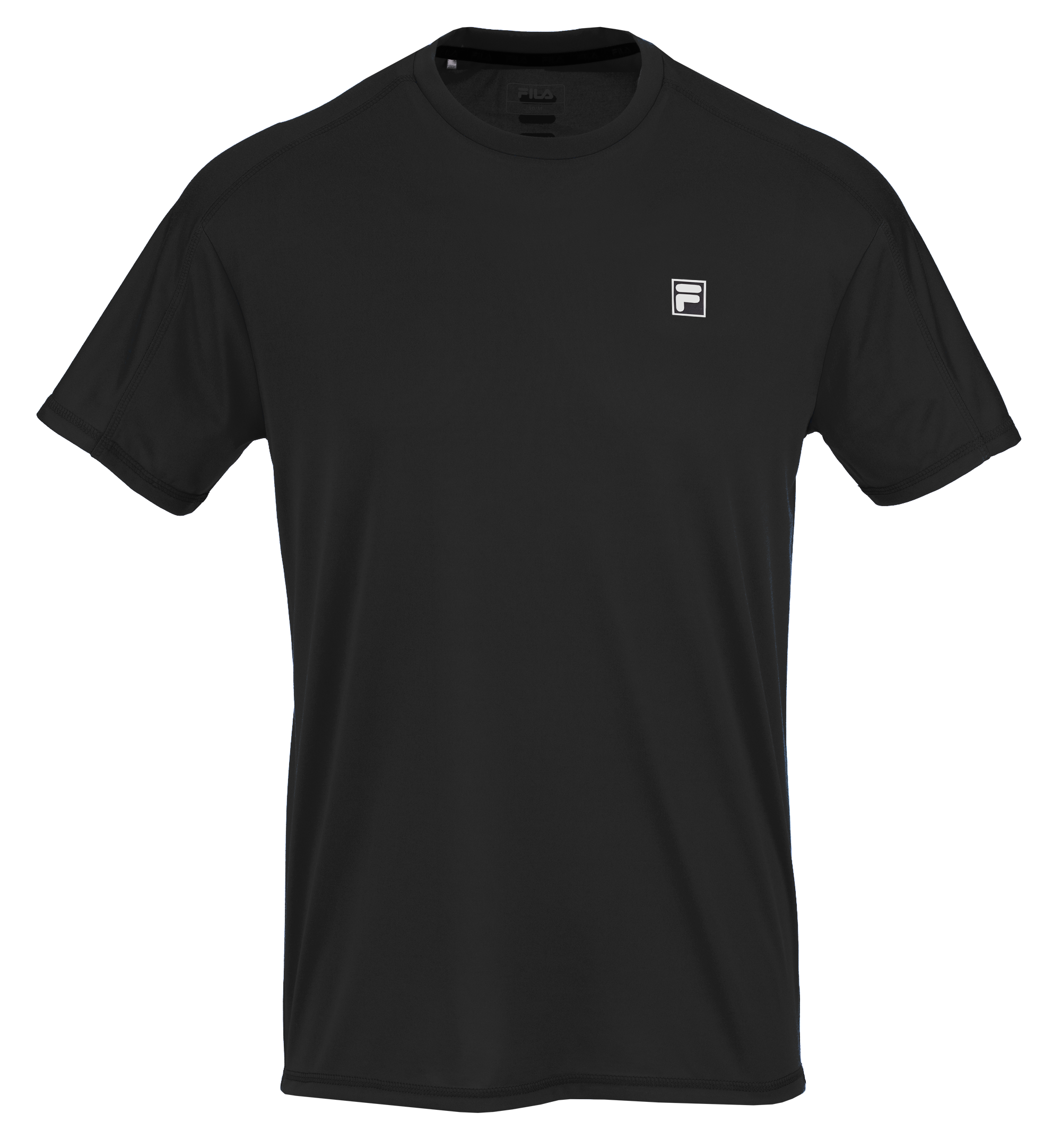 t-shirt, kurzarm, schwarz, logo, einfarbig
