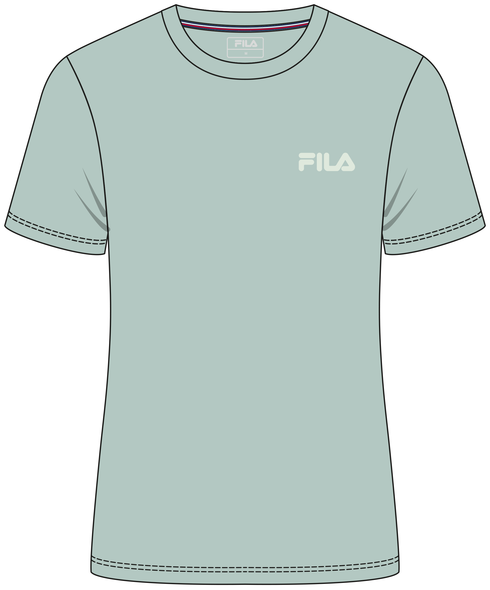 T-Shirt, Kurzarm, Einfarbig, Rundhalsausschnitt, Logo
