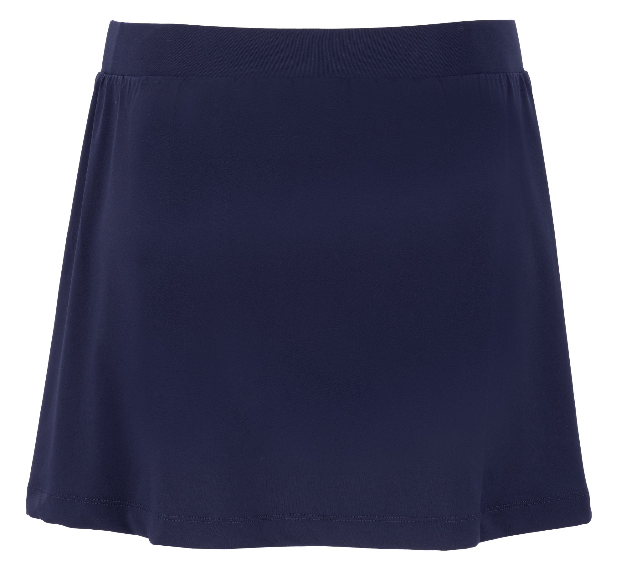 Damenrock, Marineblau, A-Linie, breiter Bund, einfarbig