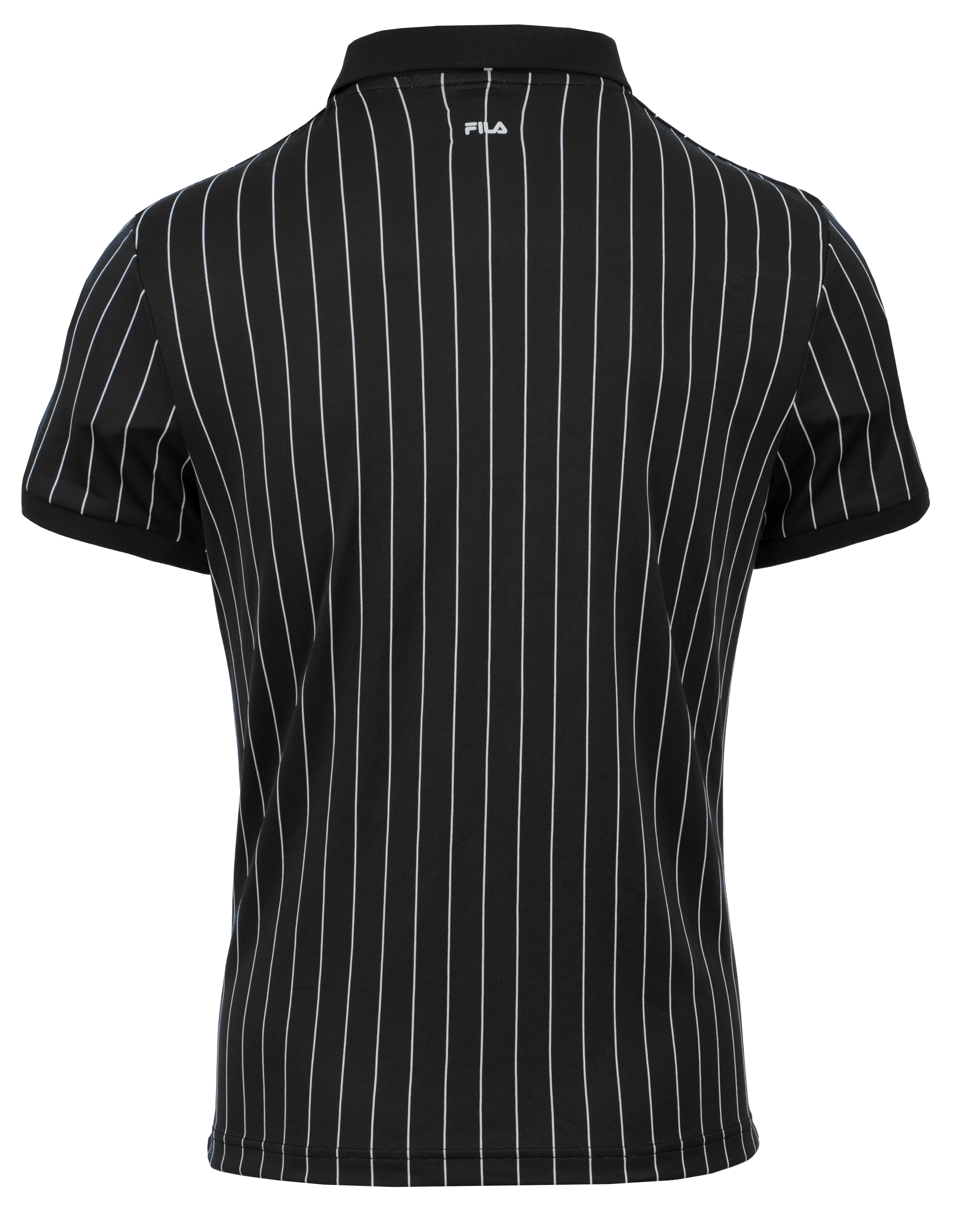 polo, polohemd, streifen, schwarz, FILA