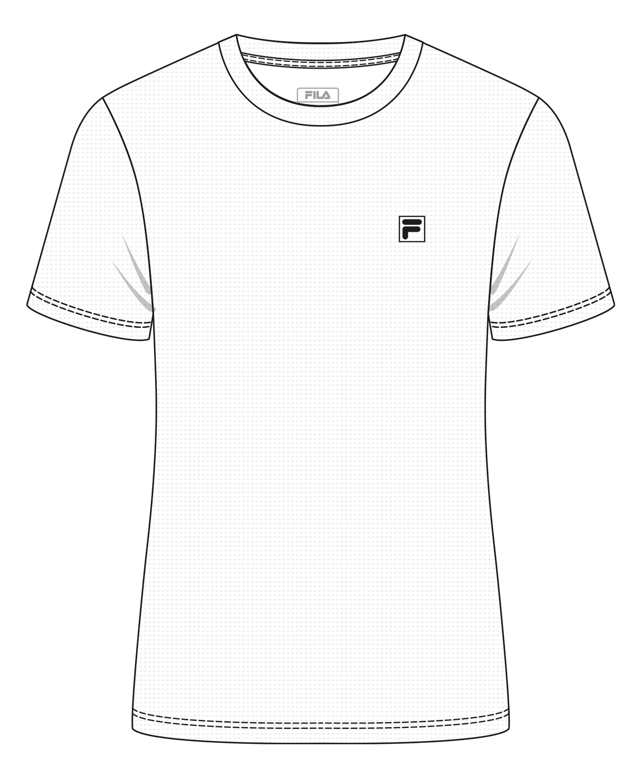 T-Shirt, Kurzarm, Weiß, Rundhals, Logo