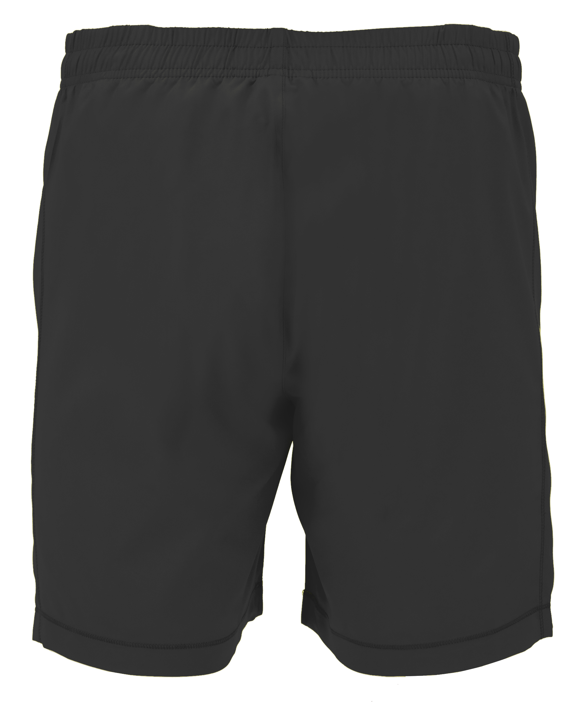 kurze, hosen, athletisch, schwarz, elastischer bund