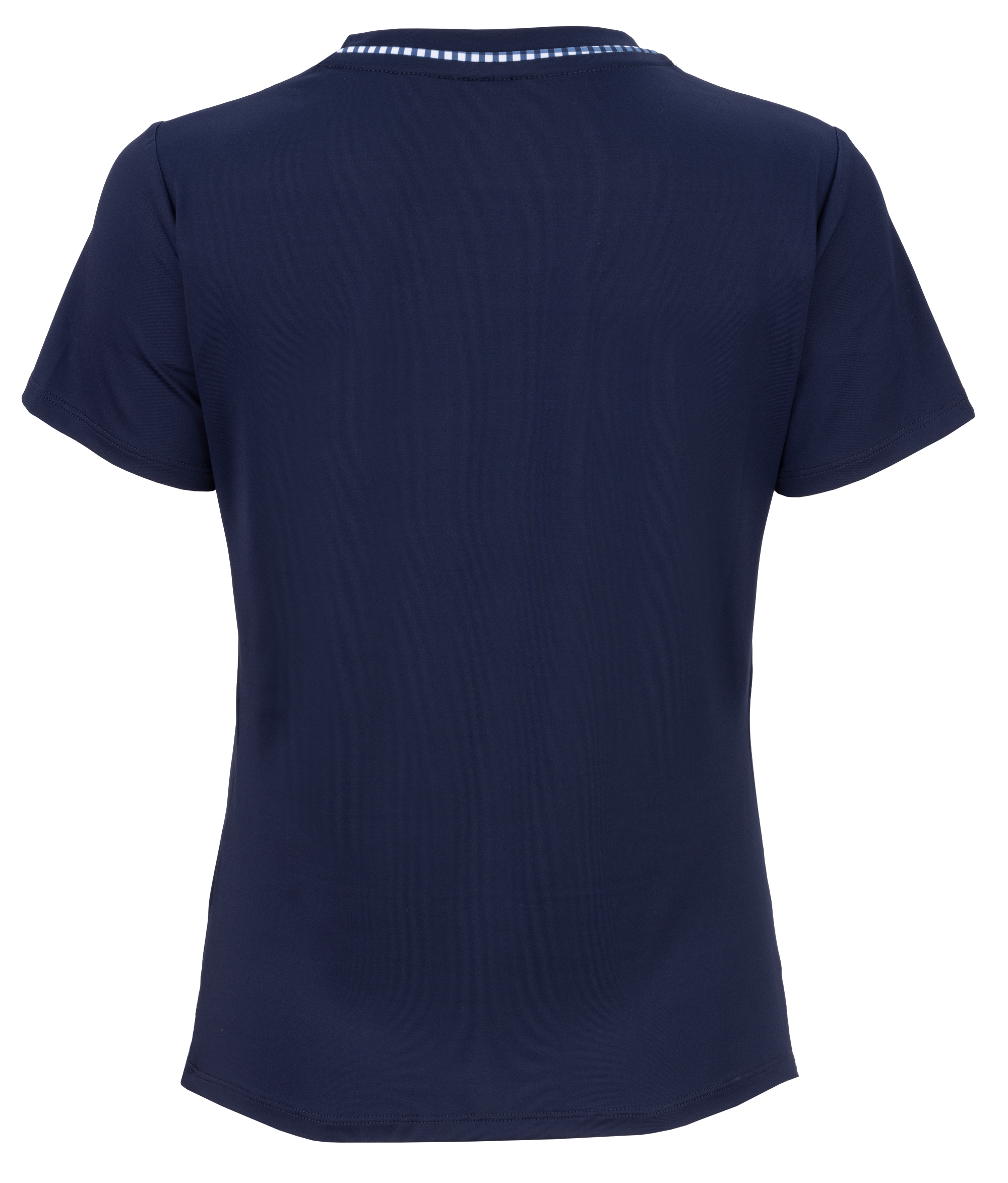 T-Shirt, Kurzarm, Navy, glatte Stoffoberfläche, Rundhals
