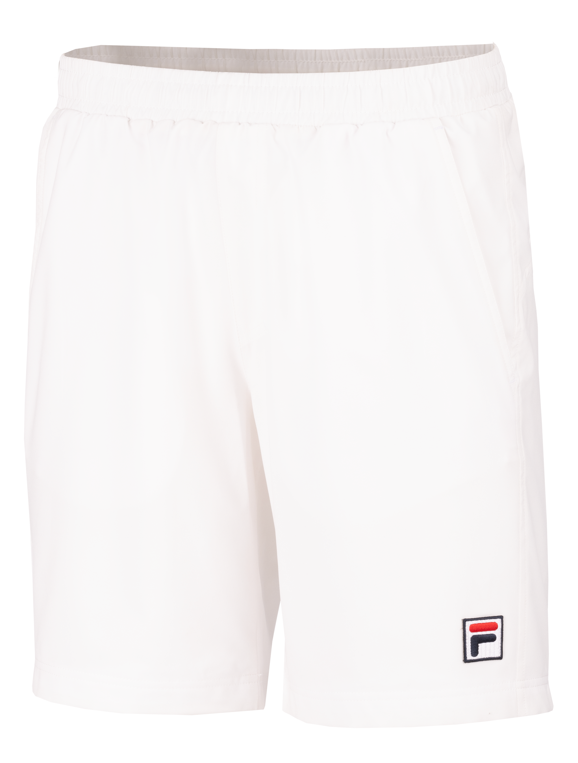Shorts, Weiß, Elastischer Bund, Logo-Patch, Casualwear
