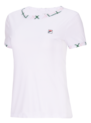 white / court green check