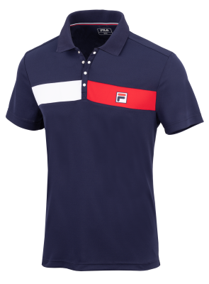 navy / fila red comb.